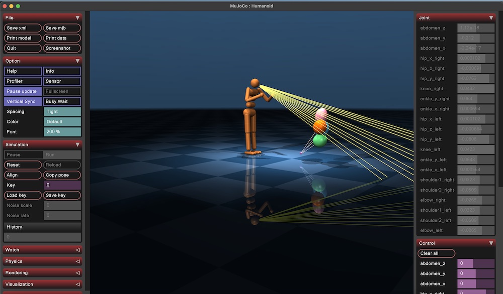 Humanoid with LiDAR sensors and balloons